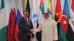 HE Haitham Al Ghais, Secretary General for OPEC, and HE Eng. Mohamed Hamel, Secretary General for GECF