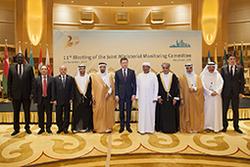 Group photo of OPEC and non-OPEC officials, taken at the 11th JMMC Meeting in Abu Dhabi