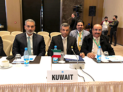 HE Dr. Khaled Ali Al-Fadhel, Kuwait's Minister of Oil and Minister of Electricity & Water; and Chairman of the Board - Kuwait Petroleum Corporation (c), attends the 13th meeting of the JMMC in Baku, Azerbaijan