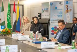 Mr. Hasan Hafidh, Head of OPEC’s PR and Information Department (r); and Ms. Boshra AlSeiari, Head of OPEC’s Data Services Department (c)