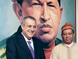 HE Eng. Eulogio Del Pino, Venezuela's Minister of Petroleum (l) with HE Barkindo, OPEC Secretary General